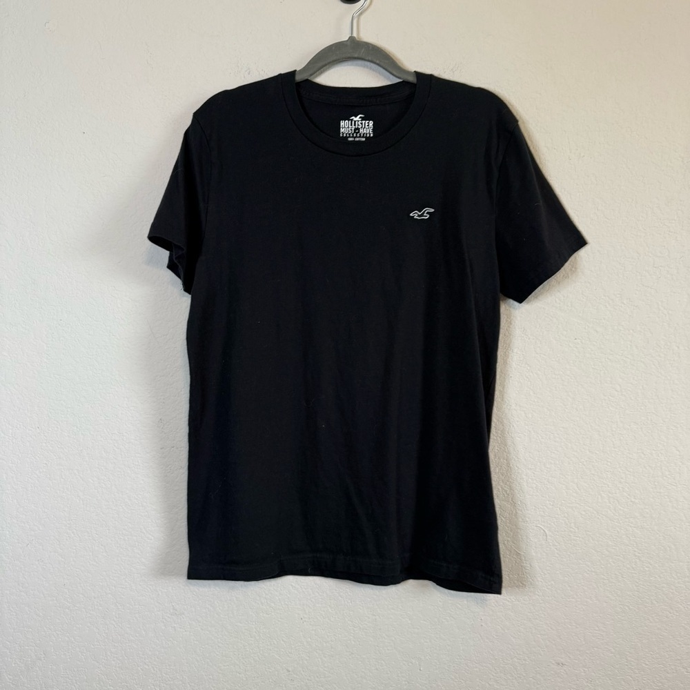 Hollister Must Have Collection Black Crewneck Short Sleeve Basic T Shirt Size SM
